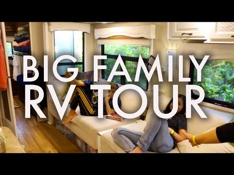 BIG FAMILY RV TOUR : HOW WE LIVE IN OUR RV FULLTIME W/9 KIDS!!!