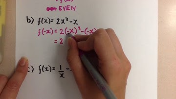 Even/Odd Functions