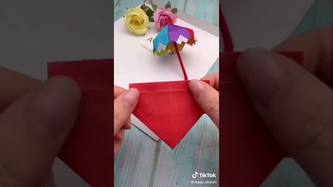 Cara membuat payung mainan dari kertas origami YouTube