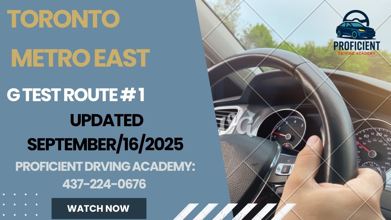 Toronto Metro East G Road Test Route # 1 || Updated September 15/2025