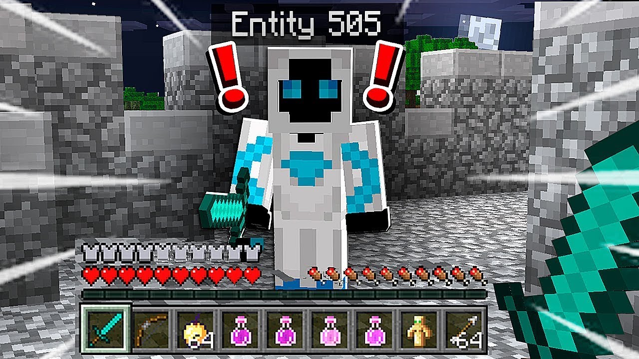 I Found Entity 505 In Minecraft Pocket Edition Scary Minecraft Video Youtube