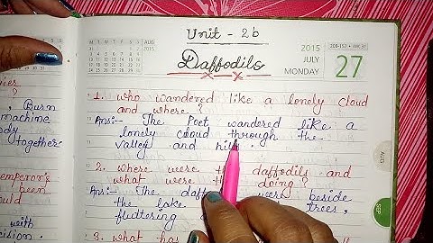 Class 8 English//Daffodils ( All Question Answer)// unit 2b