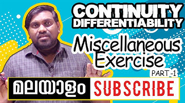 12th Maths NCERT 5th Chapter: Continuity. & Differentiability - Miscellaneous Exercise - PART -1