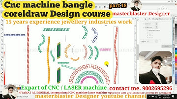 #cncbangledesign || CNC machine bangle design || coreldraw design course special CNC Laser machine