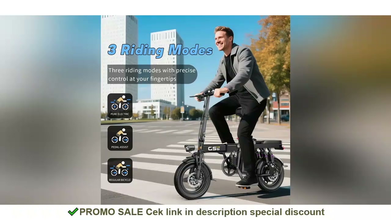 Electric Bike for Adults Teen-Folding Electric Bicycle 750W Peak Motor,20+MPH 35 Miles,Commuter Ebik