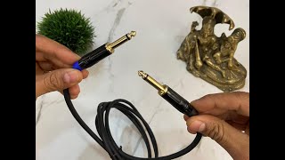 6.35Mm To 6.35Mm Jack Mono To Mono Audio Instrument Cable