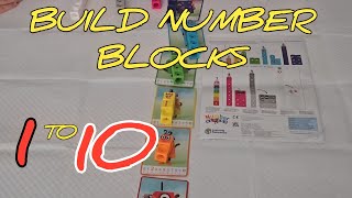 Build number blocks 1 - 10 with Noah, mathlink cubes #nursery #numberblocks #kidslearning