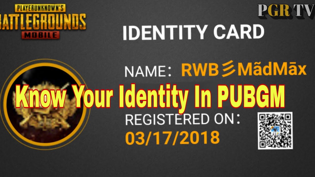 How to know your PUBG Mobile Identity Card!!! - 