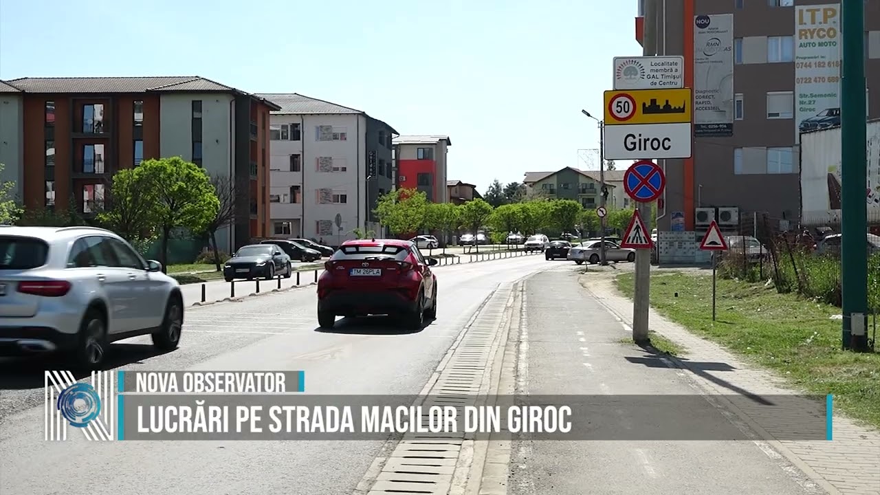 Lucrări pe strada Macilor din Giroc 