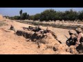 U.S. Marines with ANA run towards gunfire at Nawa, Afghanistan