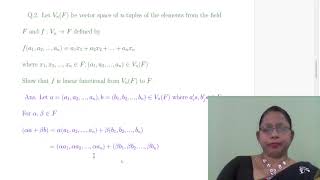 Linear Algebra Lecture VII (Linear transformation)