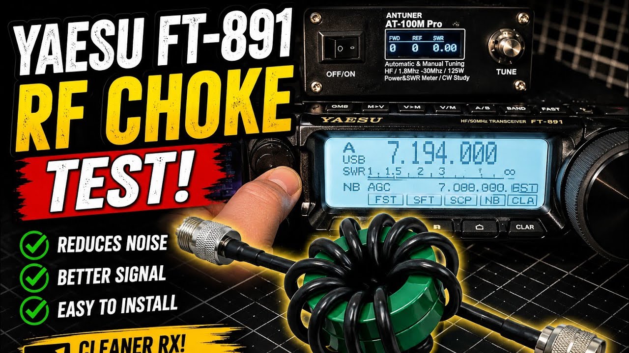 Yaesu FT-891 - rf Choke Test - YouTube