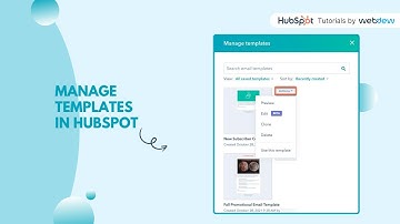 How to manage templates in HubSpot