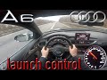 AUDI A6 Avant Competition 3.0 TDI 2017 LAUNCH CONTROL (KICKDOWN) on AUTOBAHN