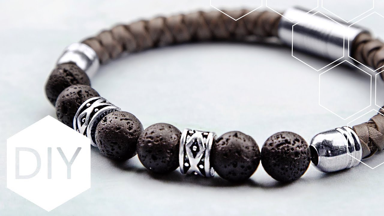 Verbazingwekkend DIY sieraden maken met Kralenhoekje - Leren armband met lava JQ-54