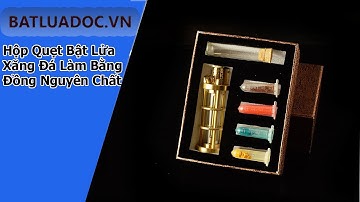 Hộp Quẹt Bật Lửa Xăng Đá Làm Bằng Đồng Nguyên Chất Vỏ Trong Suốt Thiết Kế Tinh Tế, Sang Trọng