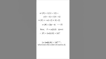 JEE Mains Problem #2 shorts : Determinants and Matrices
