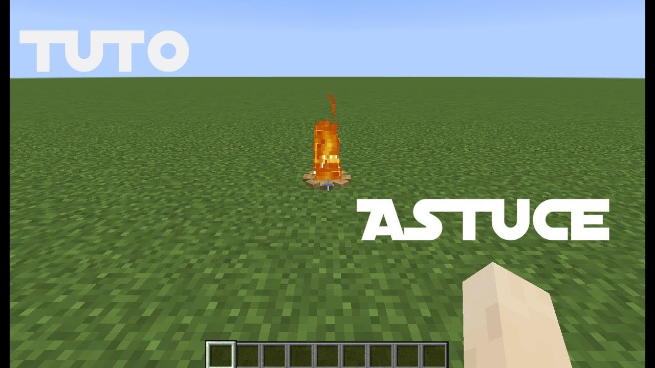 COMMENT FAIRE UN FEU DE CAMP RÉALISTE DANS MINECRAFT - YouTube