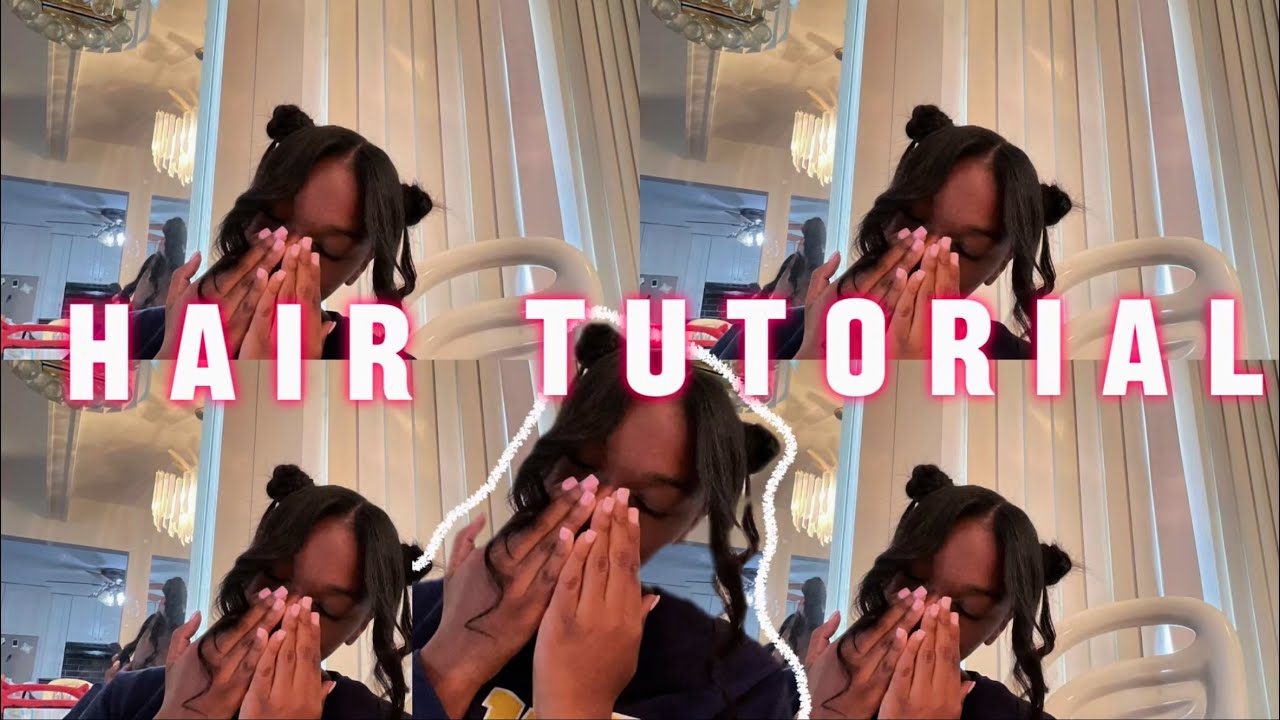 TUTORIALS WITH THE DOLL |001| 2 butterfly buns with bangs. 