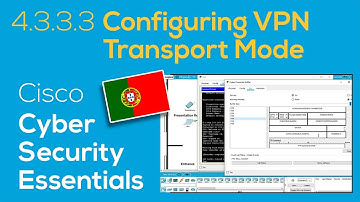 🇵🇹 Cisco Cybersecurity Essentials 4.3.3.3 Configuring VPN Transport Mode | Packet Tracer (Português)