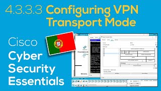 (em Português) Cisco Cybersecurity Essentials 4.3.3.3 Configuring VPN Transport Mode | Packet Tracer