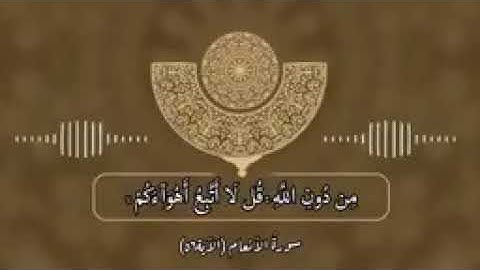 آياتٌ مختارةٌ مِنَ الذكرِ الحكيم سورة الأنعام (الآية ٥٦)#أهل_القرآن_الأبرار