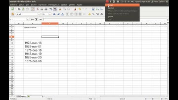 Macros e Menus em LibreOffice Calc