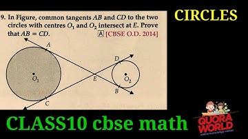 In figure, common tangents AB and CD to two circles with centres O1 and O2 intersect at E. Prove th
