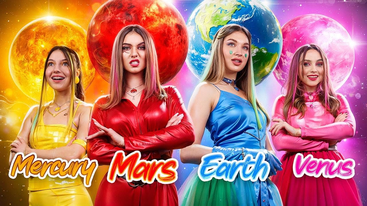 ¡Chicas Mercurio, Marte, Venus y Tierra! Cuatro Planetas en la Escuela de Astronomía