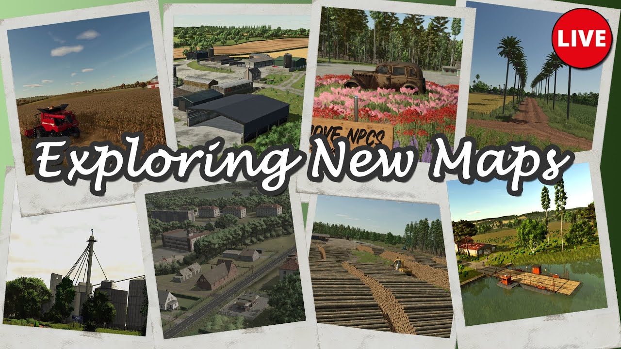 Exploring New Maps 🔴LIVE 🔴 Farming Simulator 25