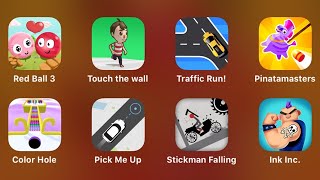 Red Ball 3, Touch The Wall, Traffic Run, Pinatamasters, Color Hole, Pick Me Up, Stickman Falling screenshot 1