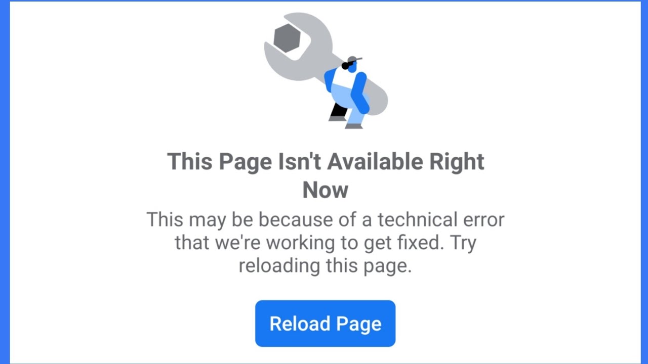 this page isn't available right now facebook | reload page facebook | Milan Yadav