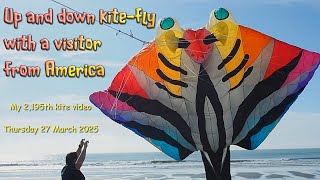 Up and down kite-fly with a visitor from America - YouTube