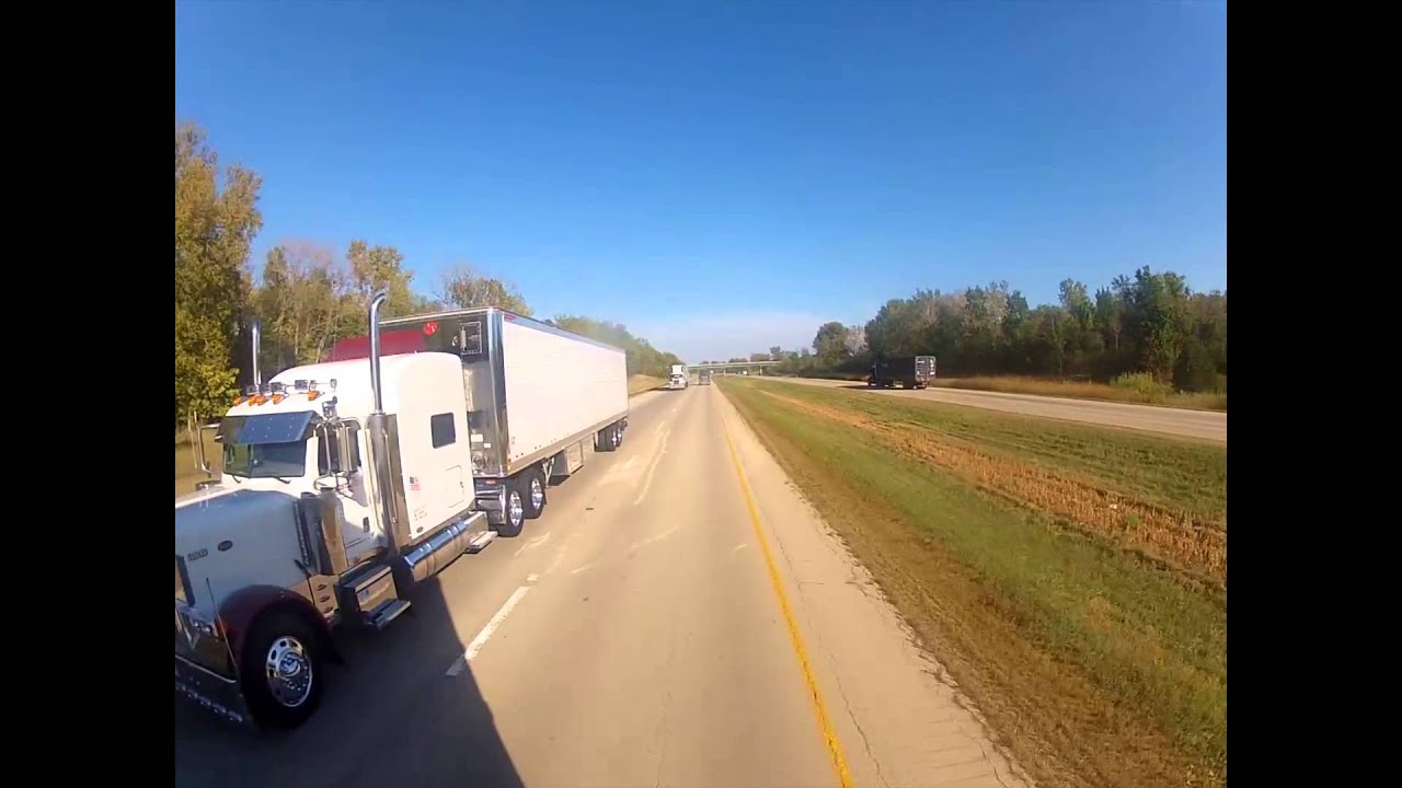 Trucking across I -80 in Iowa - YouTube