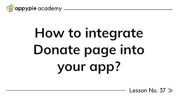 How to integrate Donate page into your app? - Lesson 37