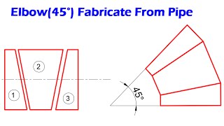 Piping_Fabricate 45 Degree Elbow(miter bend) from pipe(This video explain how to fabricate 45 deg Elbow from pipe? Miter bend calculation by using 2 cut 3 piece method This channel explain about piping isometric ..., 2016-02-07T09:32:16.000Z)