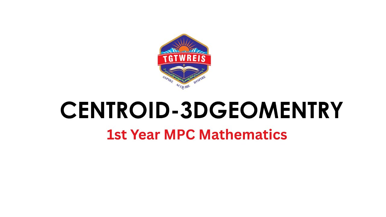 Mpc Math Building Centroid-3DGeomentry ||1st Year MPC Mathematics - YouTube