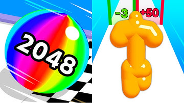 Ball Run 2048 Vs Tall Man Run Level Max | All Level Gameplay Walkthrough Android.iOS New Update!