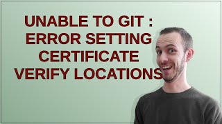 Famous Unable to GIT : Error setting certificate verify locations Wealth