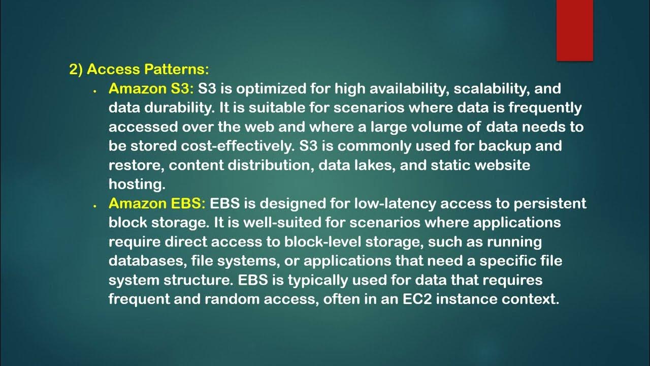 Q 11 What is the difference between Amazon S3 and EBS? Top 50 AWS