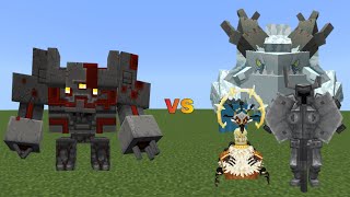 Redstone Monstrosity (Goety) vs Mowzies Mobs | Minecraft Java | Mob Battle