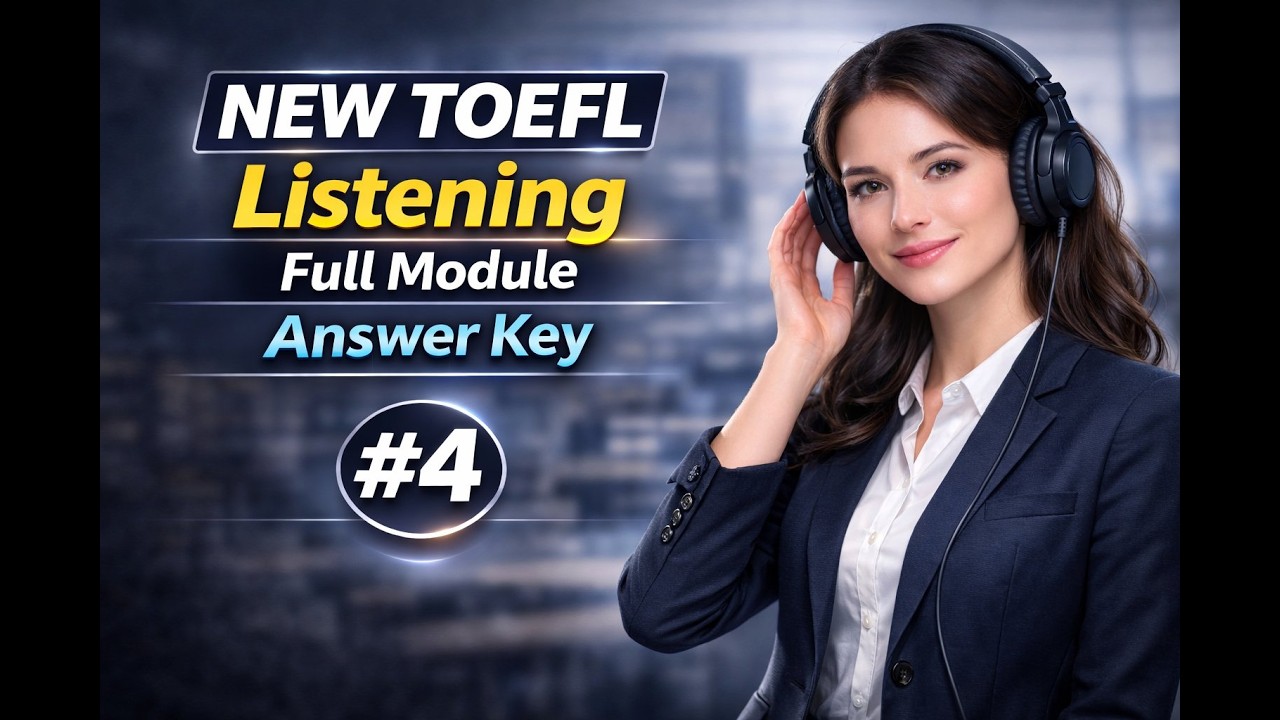 NEW TOEFL Listening Full Module #4｜新形式 完全模試＋Answer Key（2026対応）