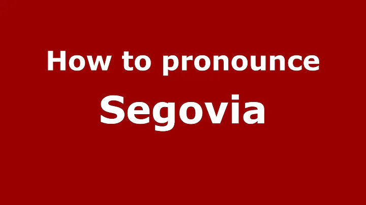 How to pronounce Segovia (Colombian Spanish/Colomb...