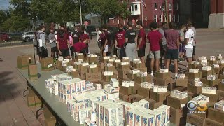 Philadelphia High School Students Help Giveaway Food To Families In Need