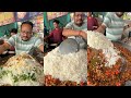 Huge making of tawa masala pulao  full tasty thali for rs 60 only 