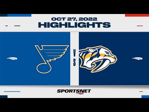 NHL Highlights | Blues vs. Predators - October 27, 2022