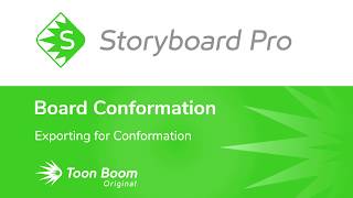 Exporting for Conformation in Storyboard Pro