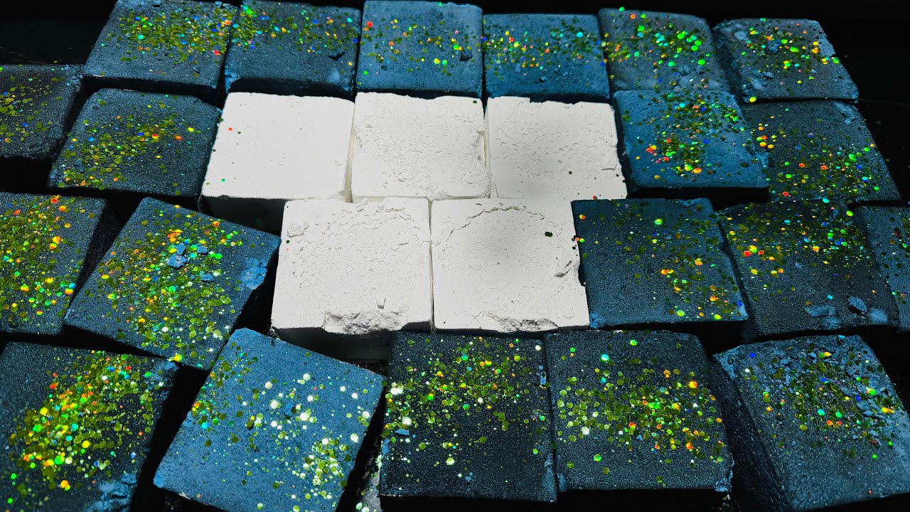 Blue Dyed & Plain Chalk ASMR Crush | Oddly Satisfying ASMR 