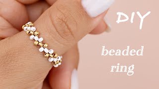 Easy Beaded Ring Tutorial for Beginners