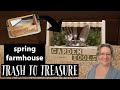 Trash to Treasure Collab March 2020~Farmhouse Thrift Store Flip~Spring Home Decor